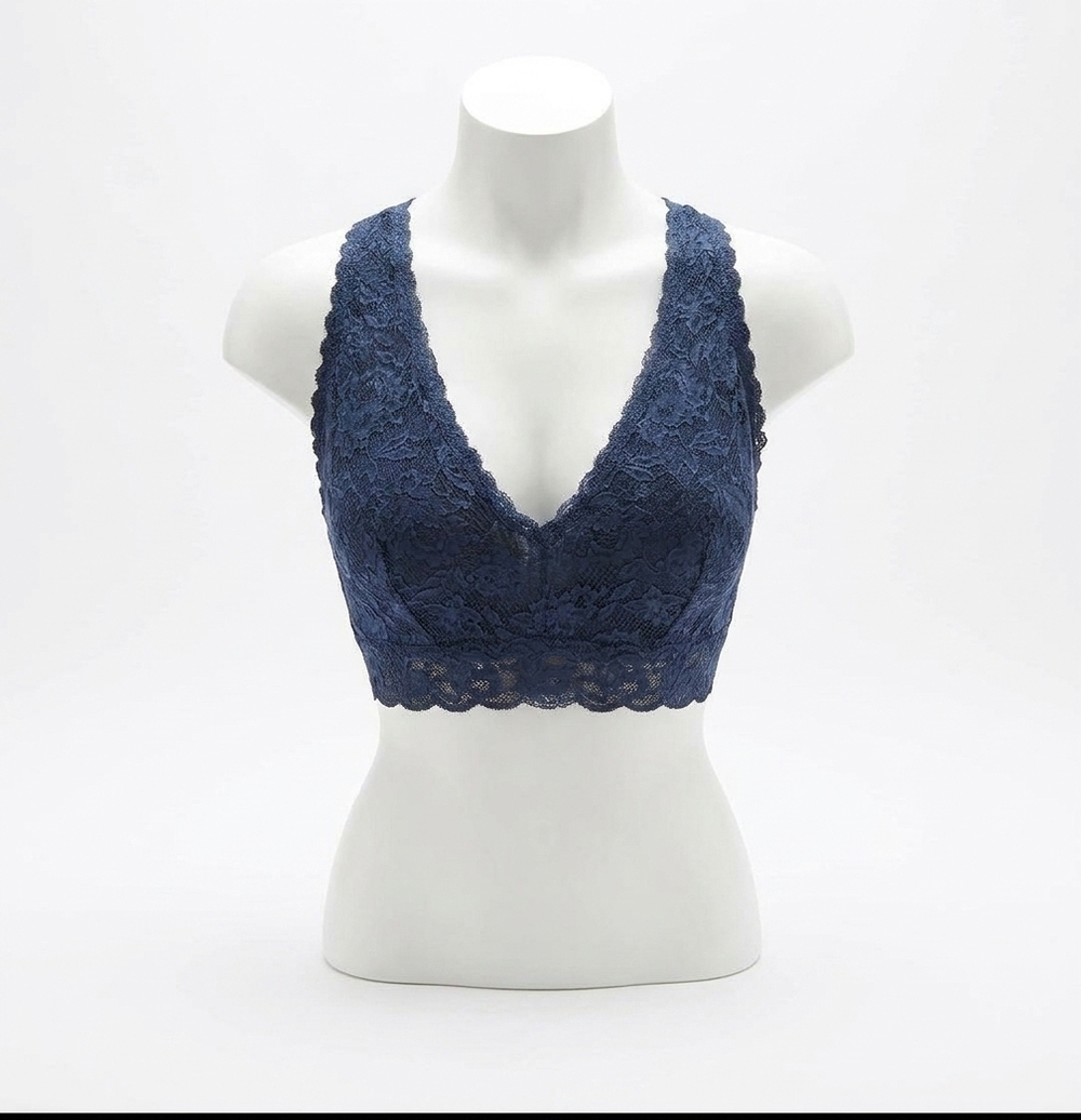 NEW COSABELLA never say never curvy racerback bralette in navy blue